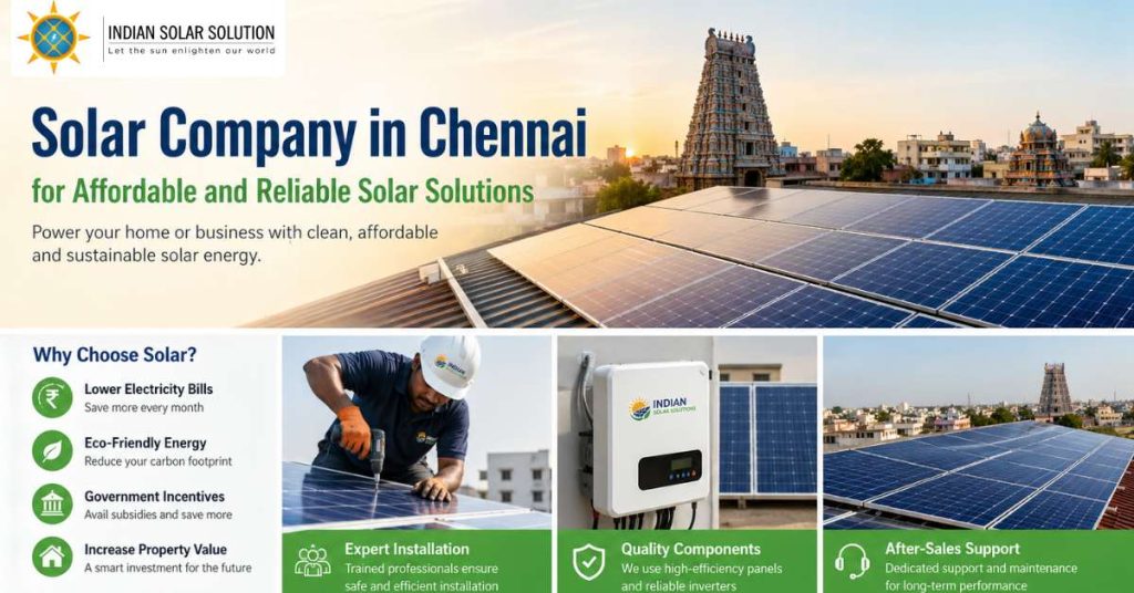 Clean energy solution by trusted best solar company in Chennai for commercial projects