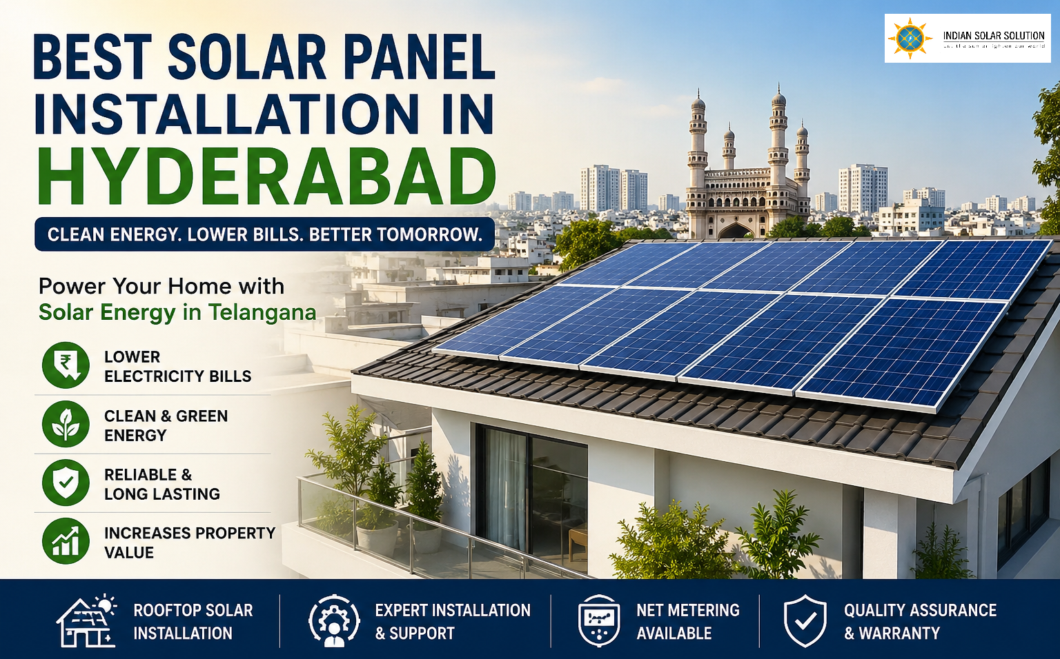 Best Solar Solutions for Residential Solar Panel Installation in Hyderabad