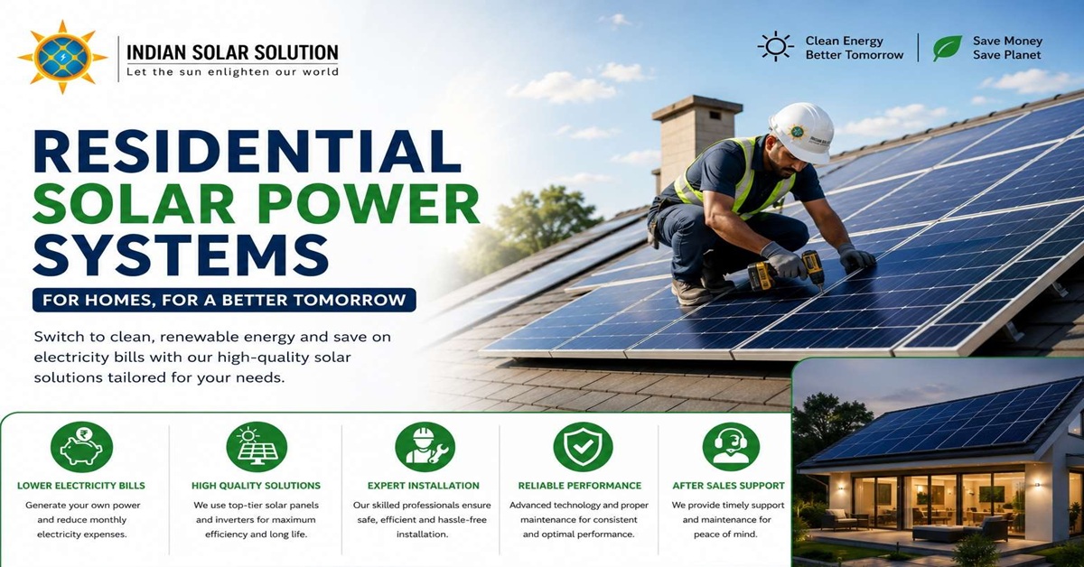 Residential Solar Power Systems for Reliable and Clean Energy